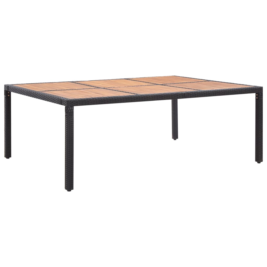 Tuintafel Poly Rattan En Massief Acaciahout