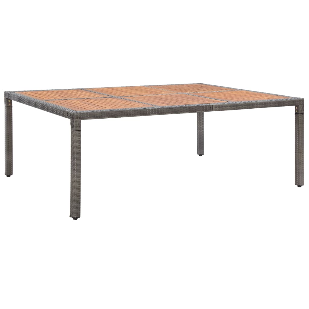 Tuintafel Poly Rattan En Massief Acaciahout