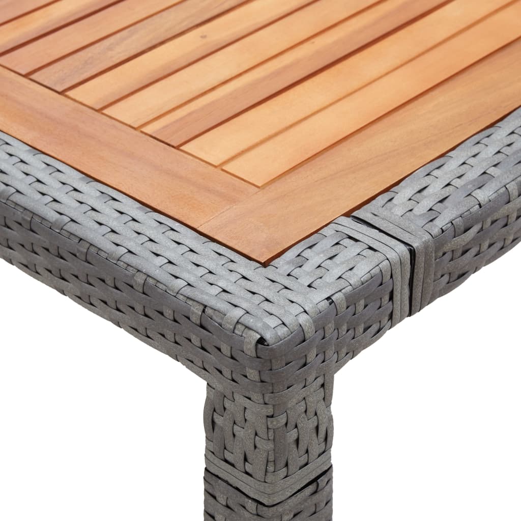 Tuintafel Poly Rattan En Massief Acaciahout