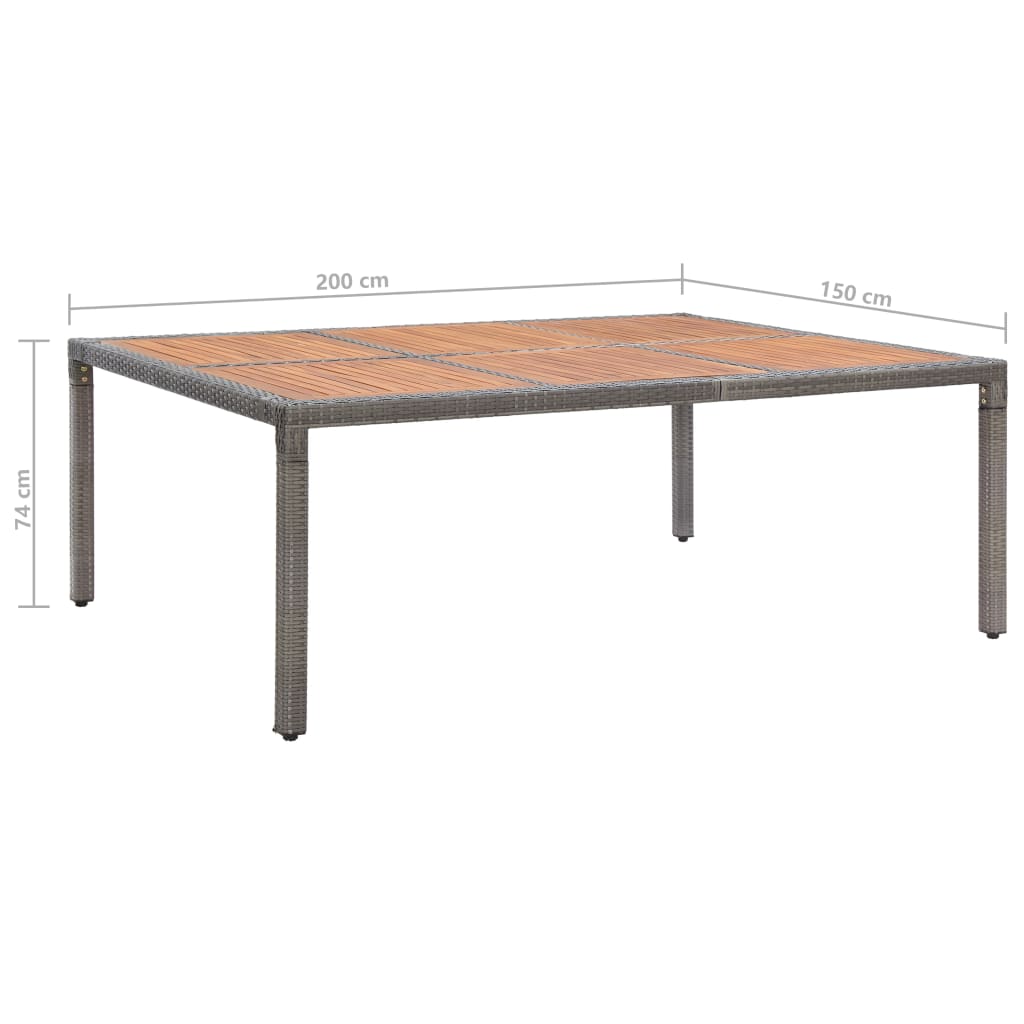 Tuintafel Poly Rattan En Massief Acaciahout