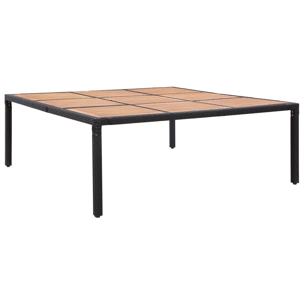 Tuintafel Poly Rattan En Massief Acaciahout