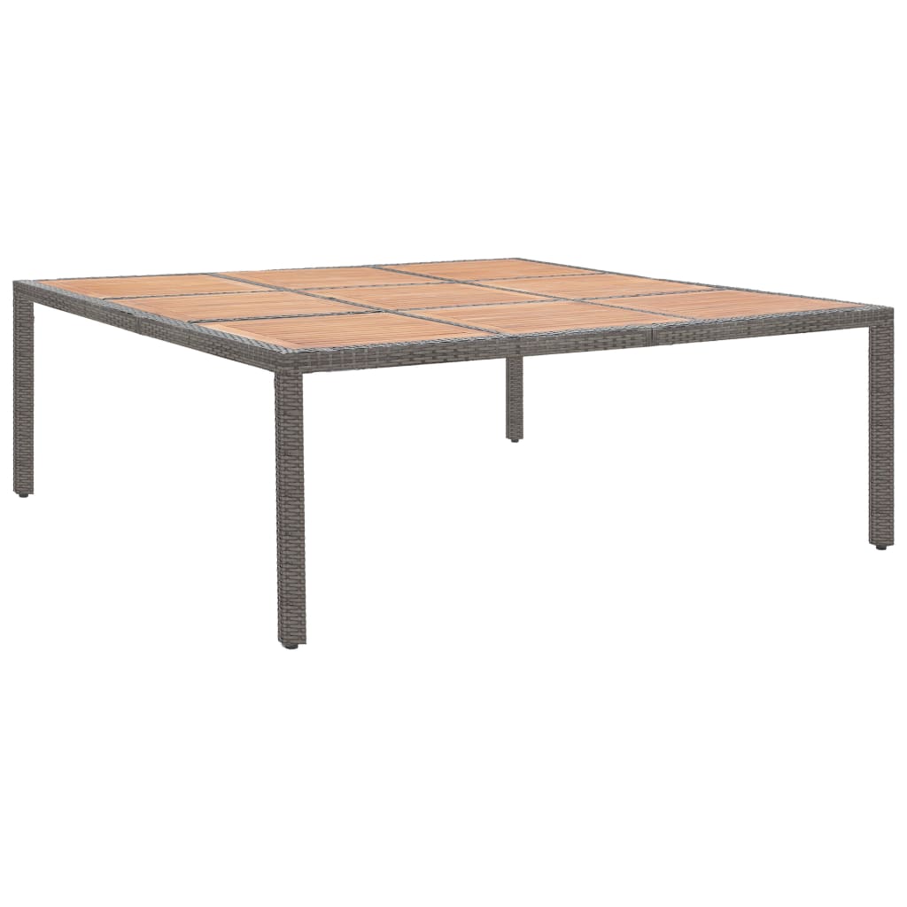 Tuintafel Poly Rattan En Massief Acaciahout