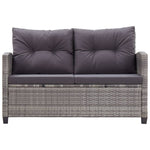 -Delige Loungeset Met Kussens Poly Rattan