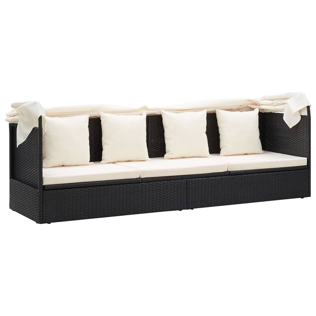 Tuinbed Met Luifel Poly Rattan