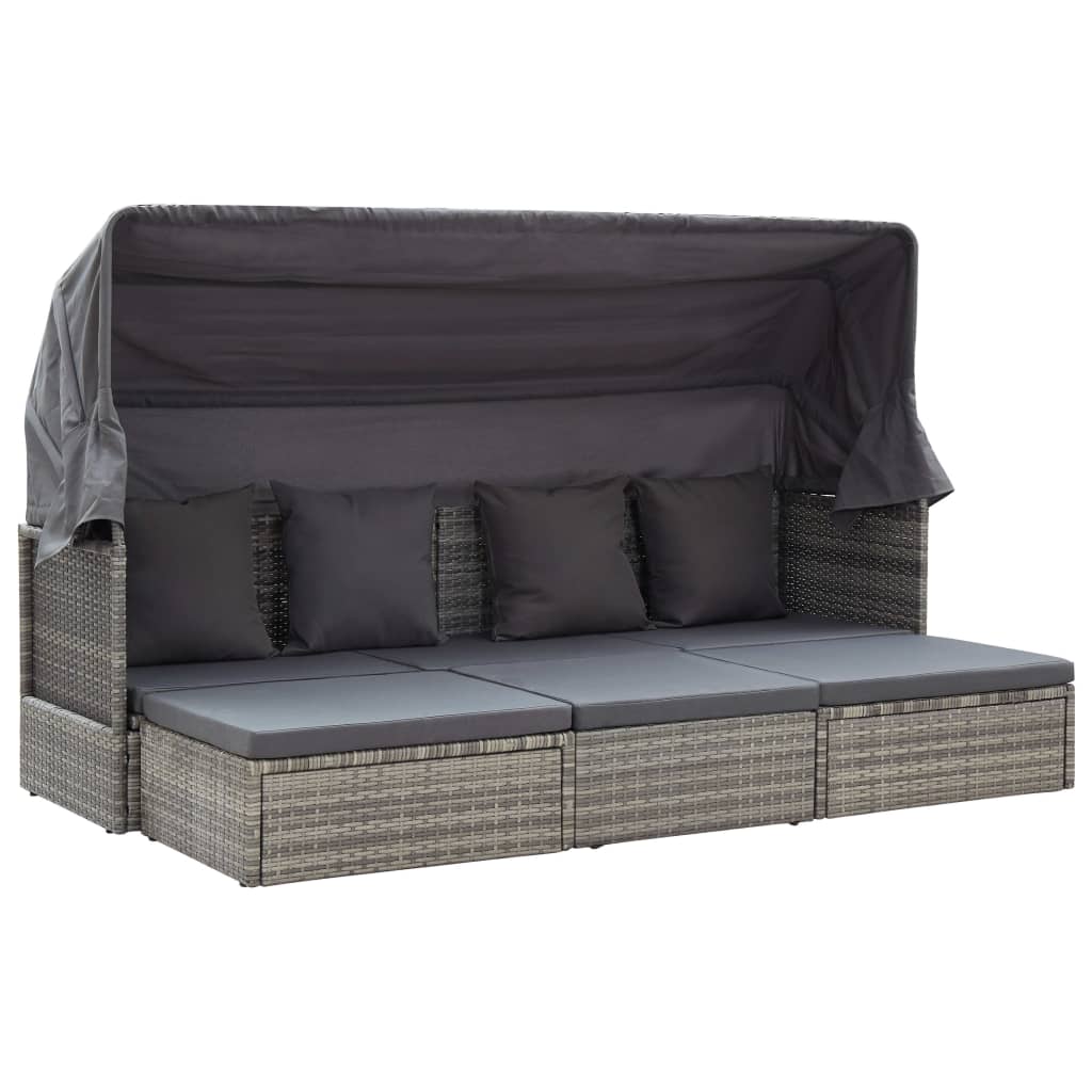 Tuinbed Met Luifel Poly Rattan