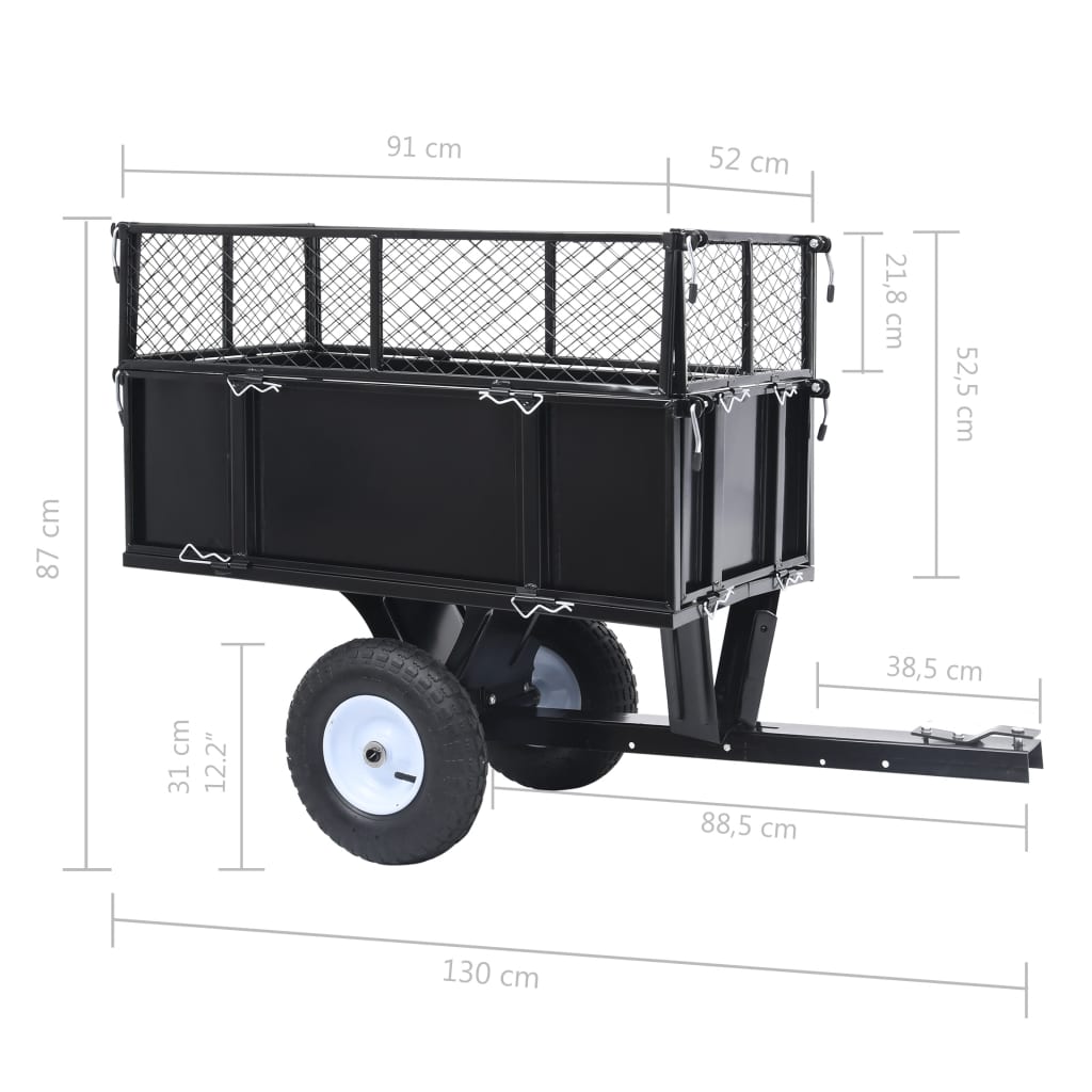 Kiepwagen Voor Zitmaaiers 150 Kg Crème