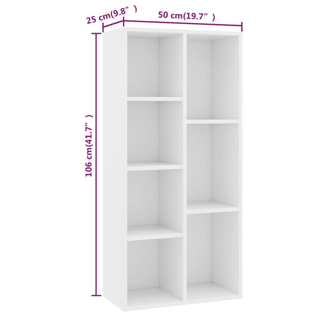 Boekenkast 50X25X106 Cm Bewerkt Hout