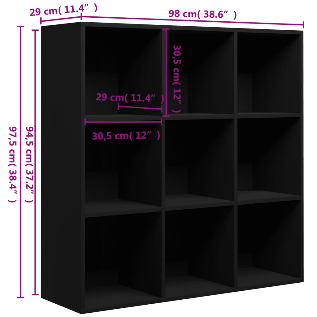 Boekenkast 98X29X97,5 Cm Bewerkt Hout