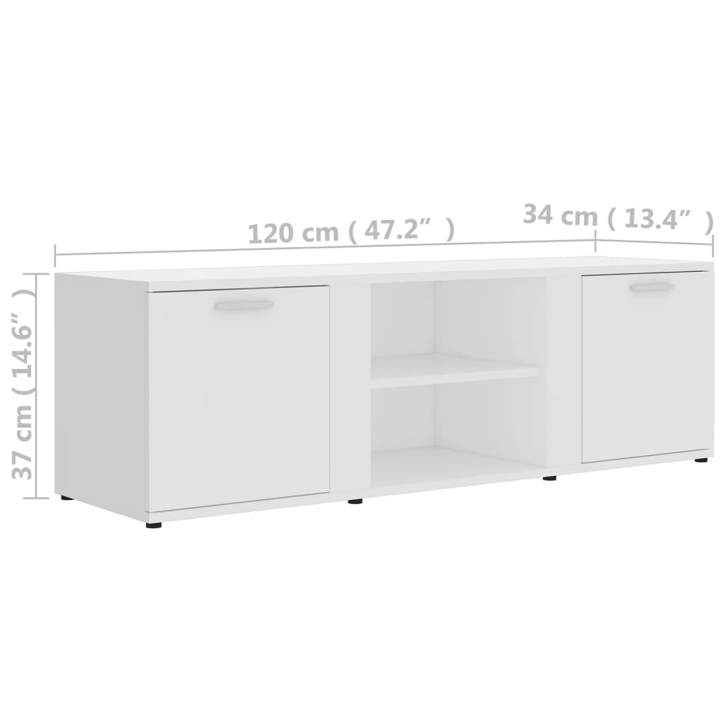 Tv-Meubel 120X34X37 Cm Bewerkt Hout