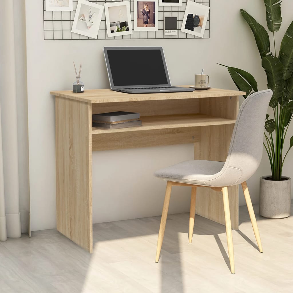 Bureau 90X50X74 Cm Bewerkt Hout