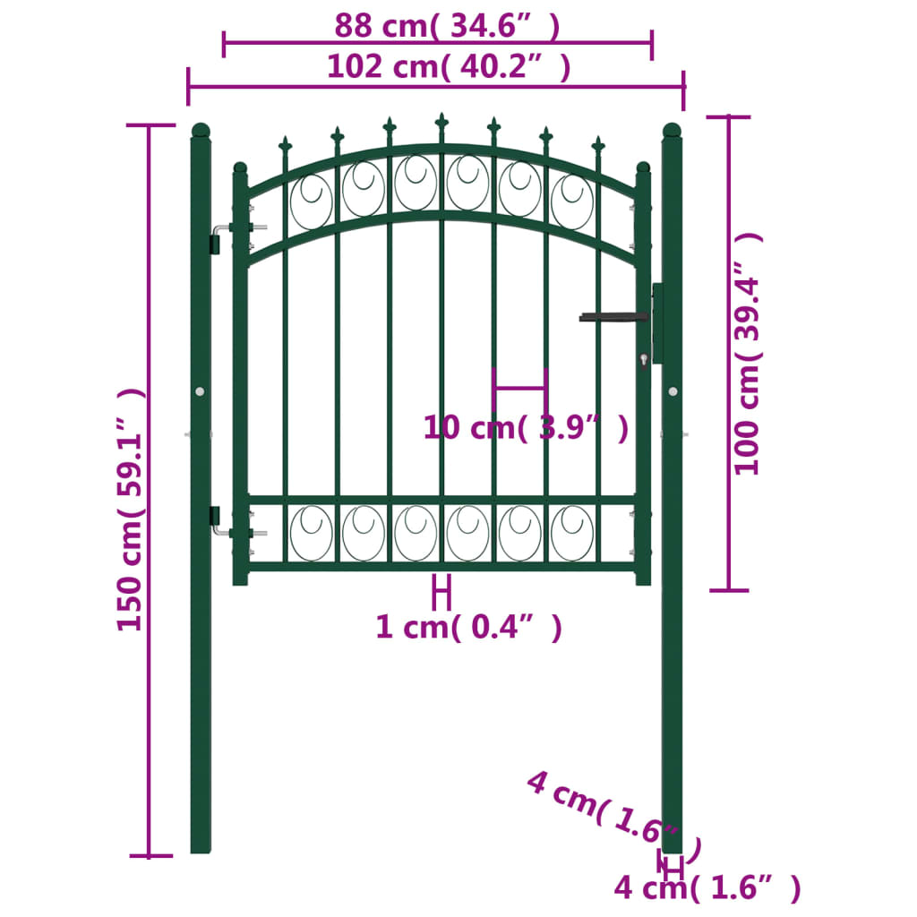 Poort Met Speerpunten Staal