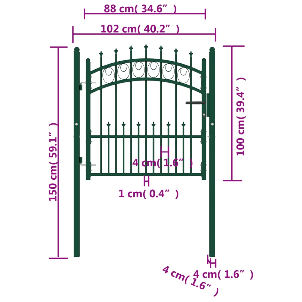 Poort Met Speerpunten Staal