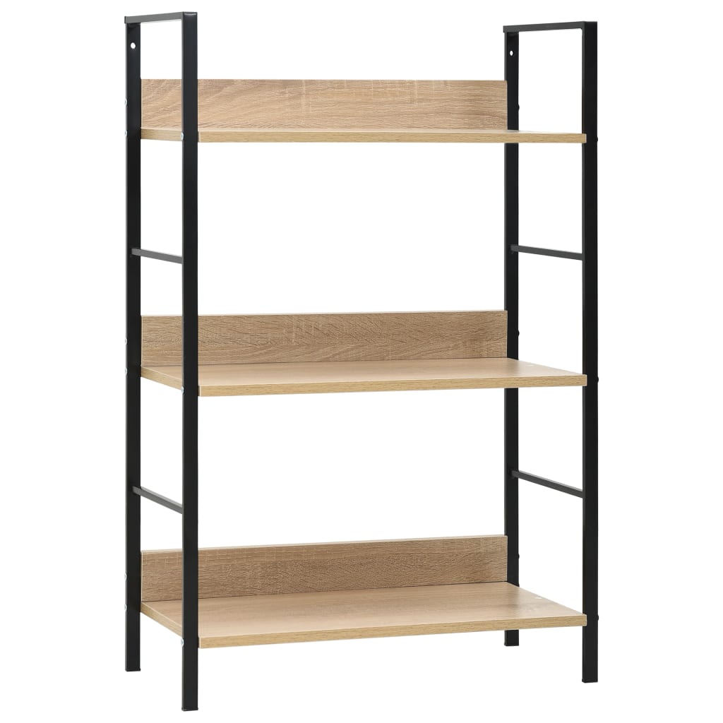 Boekenkast Met 3 Schappen 60X27,6X90,5 Cm Bewerkt Hout