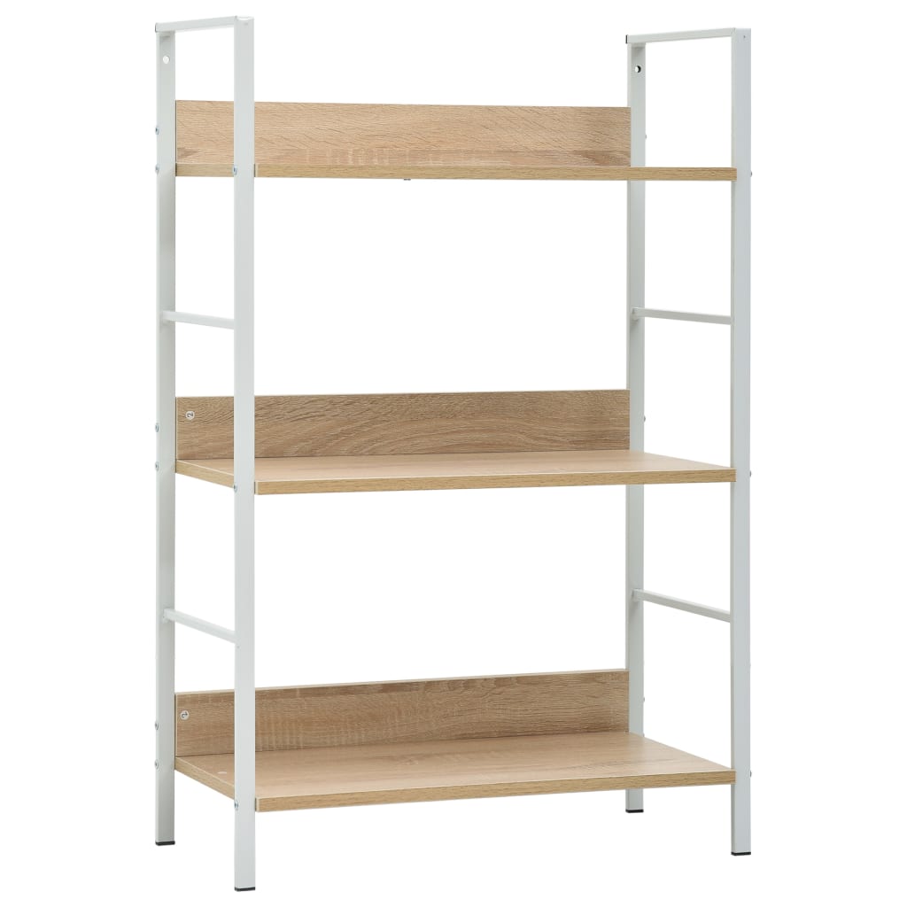 Boekenkast Met 3 Schappen 60X27,6X90,5 Cm Bewerkt Hout