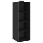 Kledingorganisers Hangend Met 4 Schappen Stof Zwart