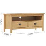 Tv-Meubel Hill 110X40X47 Cm Grenenhout Honing
