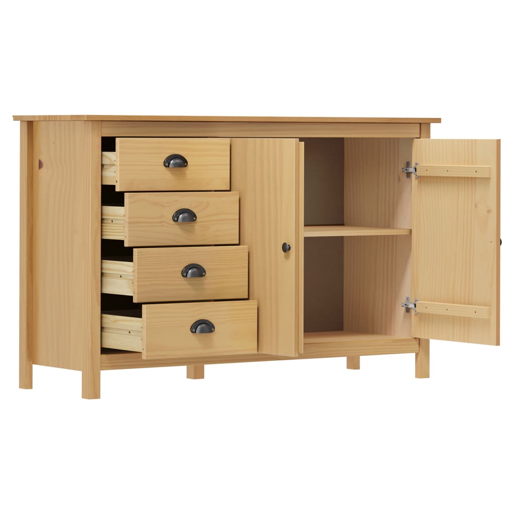 Dressoir Hill 130X40X80 Cm Massief Grenenhout Honing