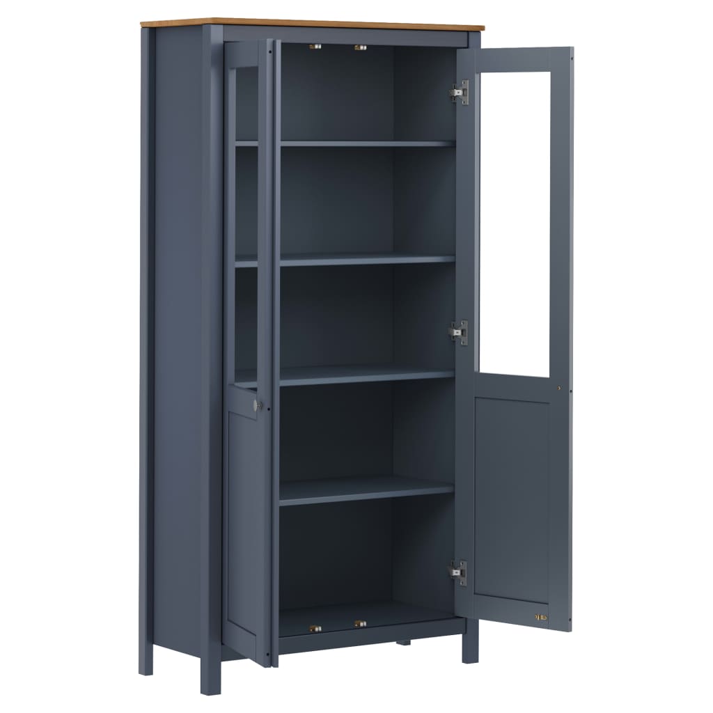 Hoge Kast Hill 85X37X170,5 Cm Massief Grenenhout