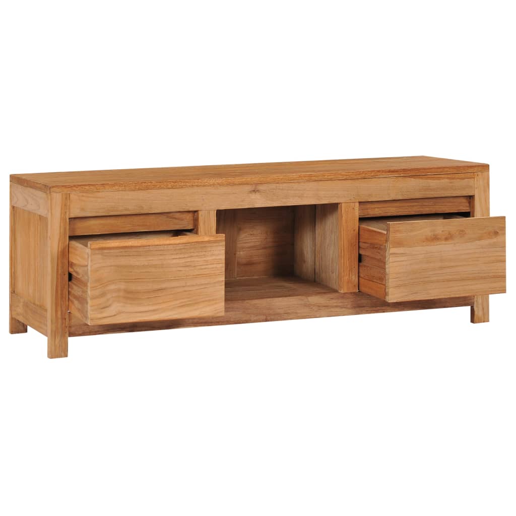 Tv-Meubel 100X30X35 Cm Massief Teakhout