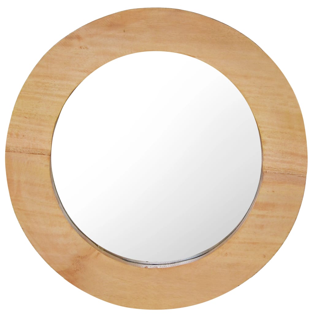 Wandspiegel Rond 40 Cm Teakhout