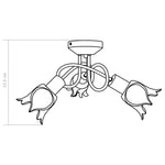 Plafondlamp Met Glazen Vormige Kappen 3Xe14 Transparant