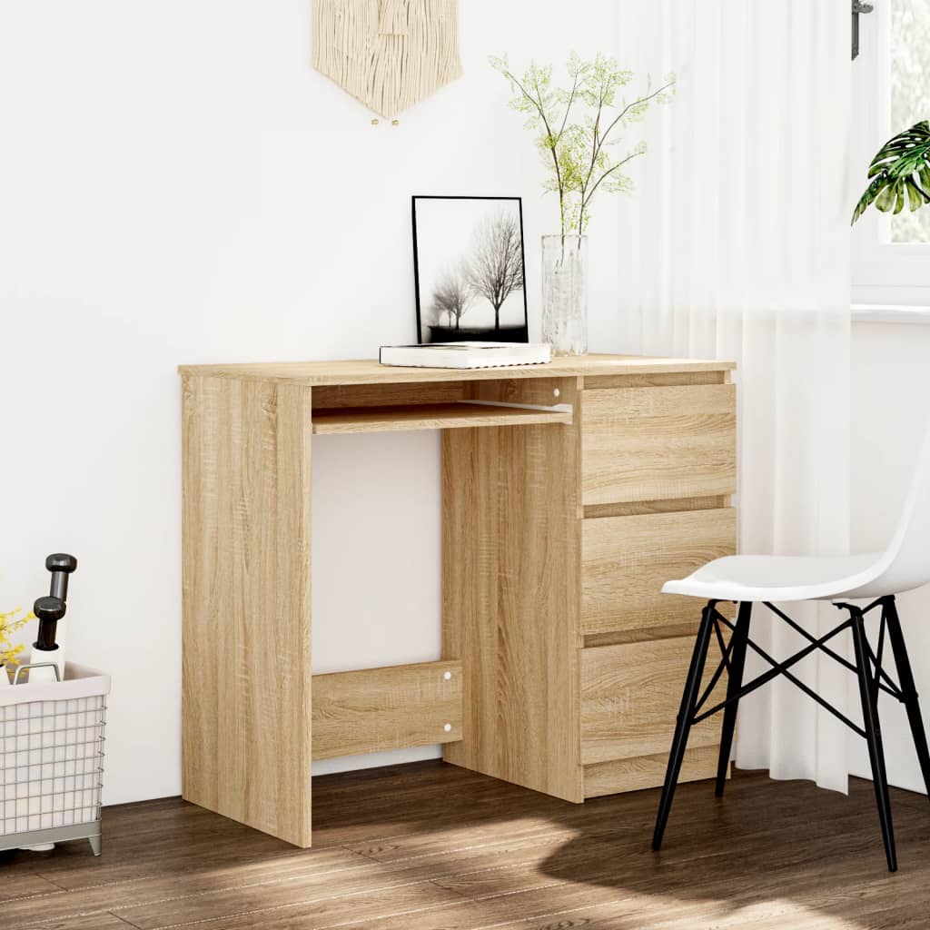 Bureau 90X45X76 Cm Bewerkt Hout