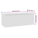 Tv-Meubel 80X34X30 Cm Bewerkt Hout