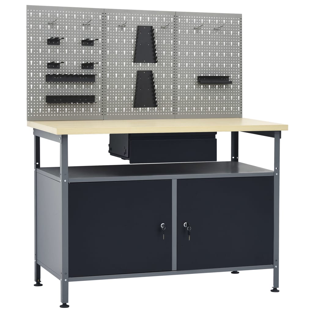 Werkbank Met Drie Wandpanelen