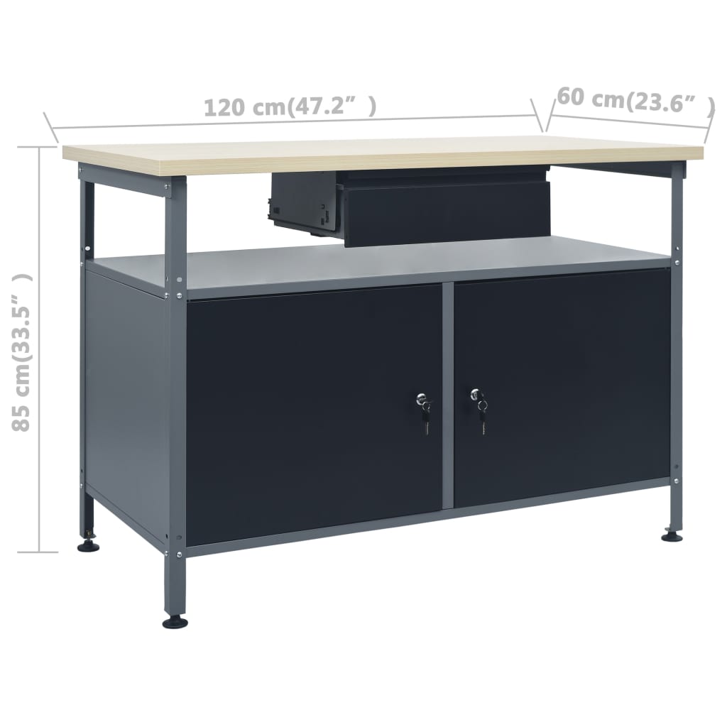 Werkbank Met Drie Wandpanelen