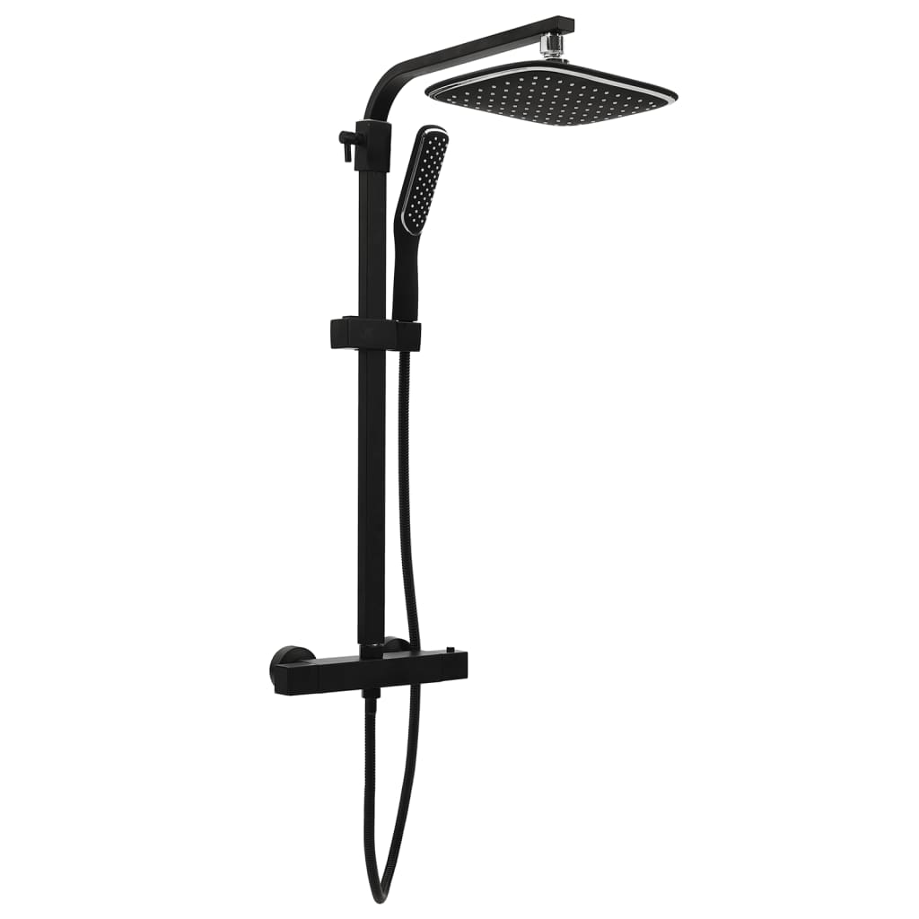 Douchekoppenset Dubbel Met Mengkraan En Slang Zwart