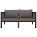 Met Kussens Poly Rattan Antraciet