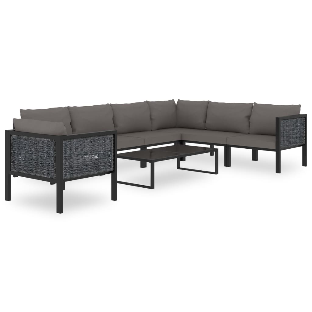 Met Kussens Poly Rattan Antraciet
