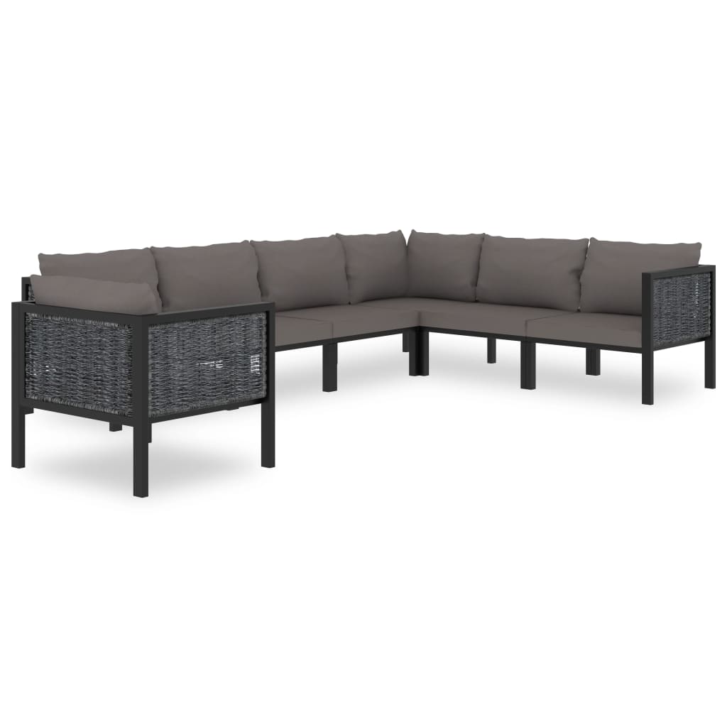 Met Kussens Poly Rattan Antraciet