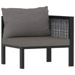 9-Delige Loungeset Met Kussens Poly Rattan Antraciet