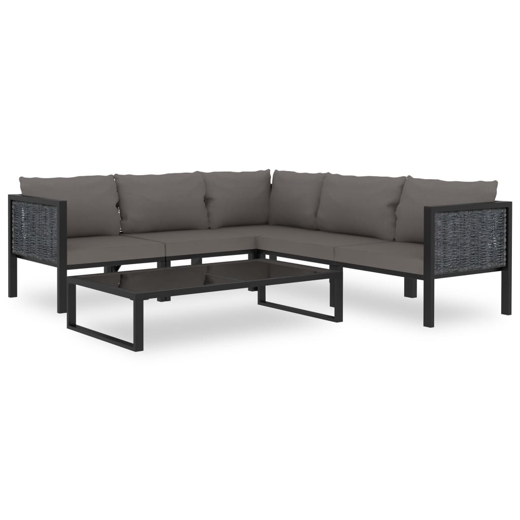 Met Kussens Poly Rattan Antraciet