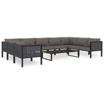 Met Kussens Poly Rattan Antraciet