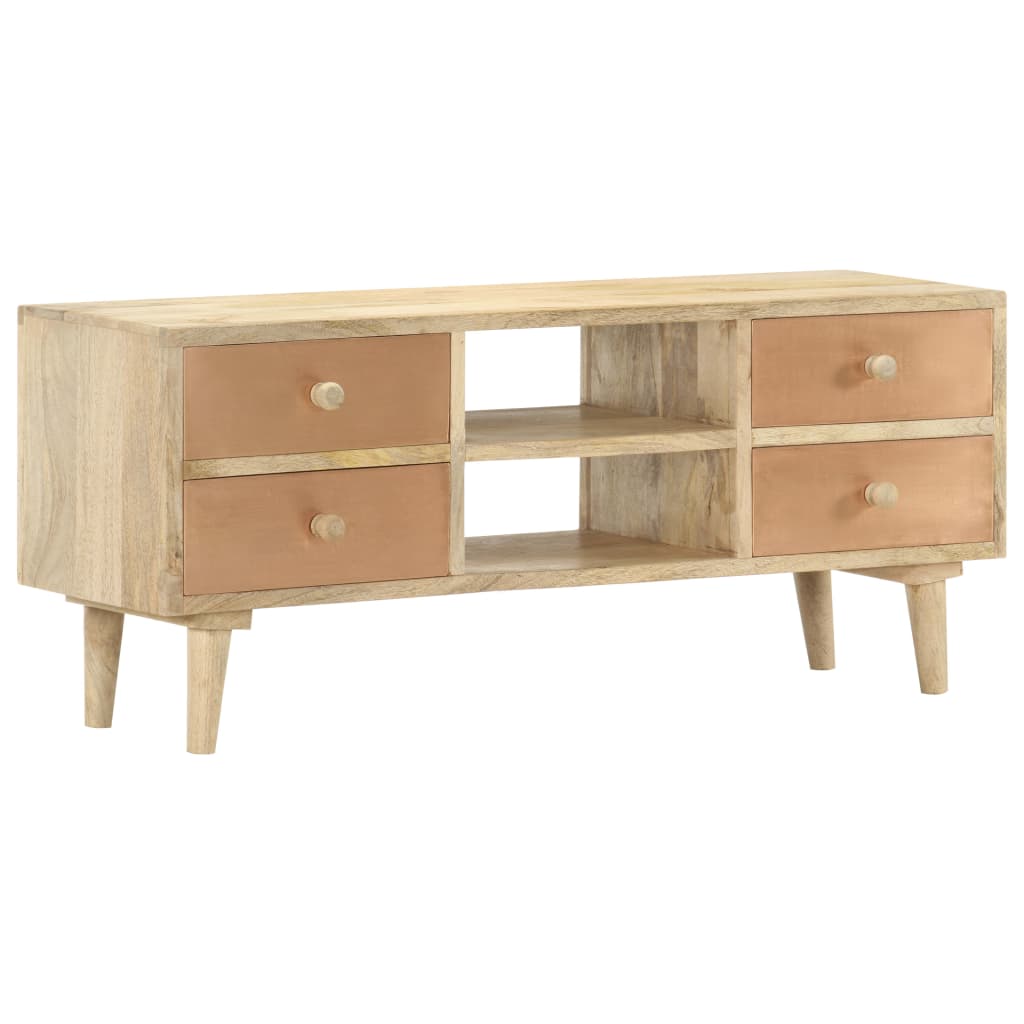 Tv-Meubel 110X30X45 Cm Massief Mangohout