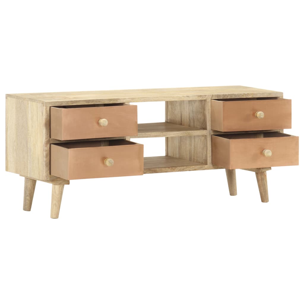 Tv-Meubel 110X30X45 Cm Massief Mangohout