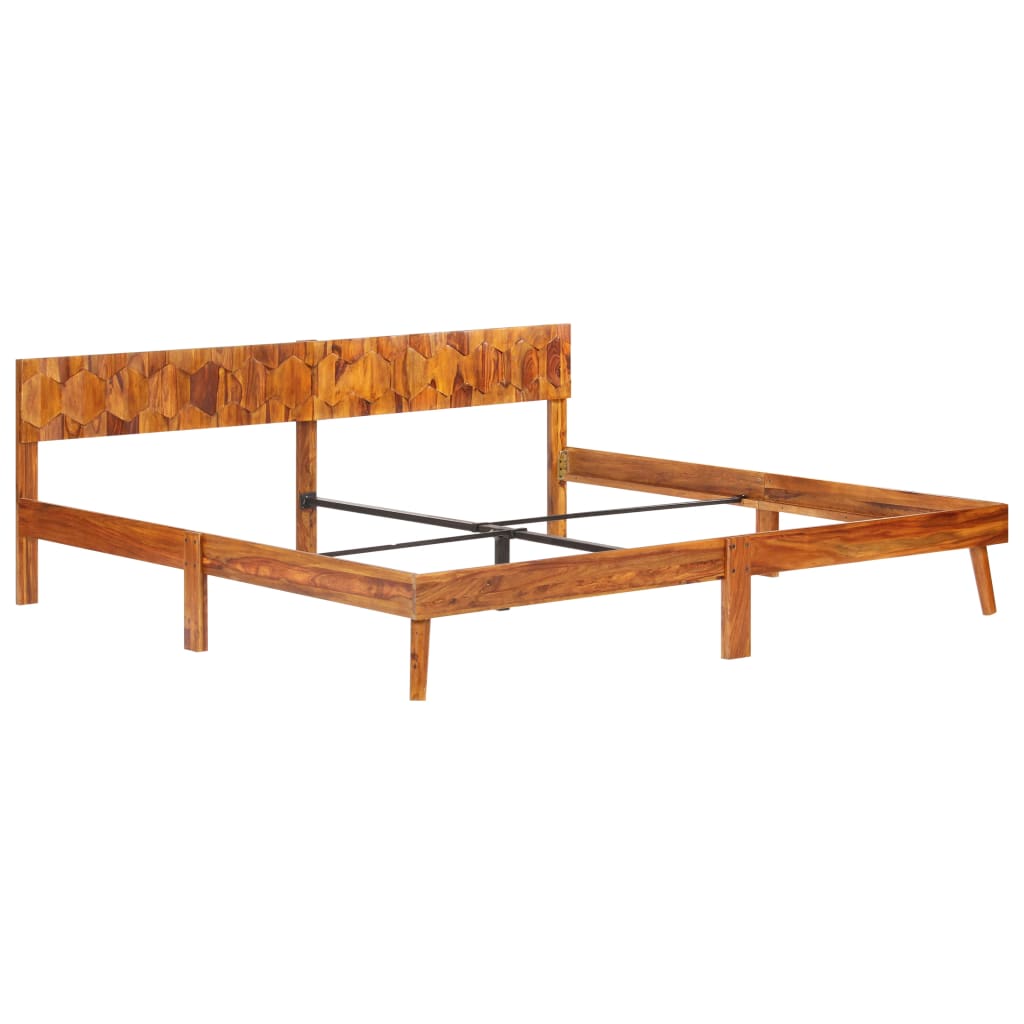 Bedframe Zonder Matras Massief Hout