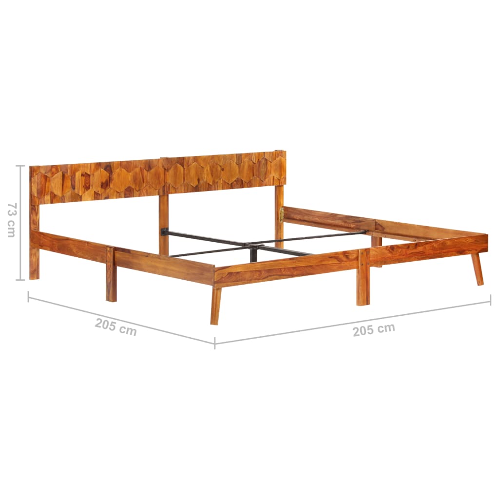 Bedframe Zonder Matras Massief Hout