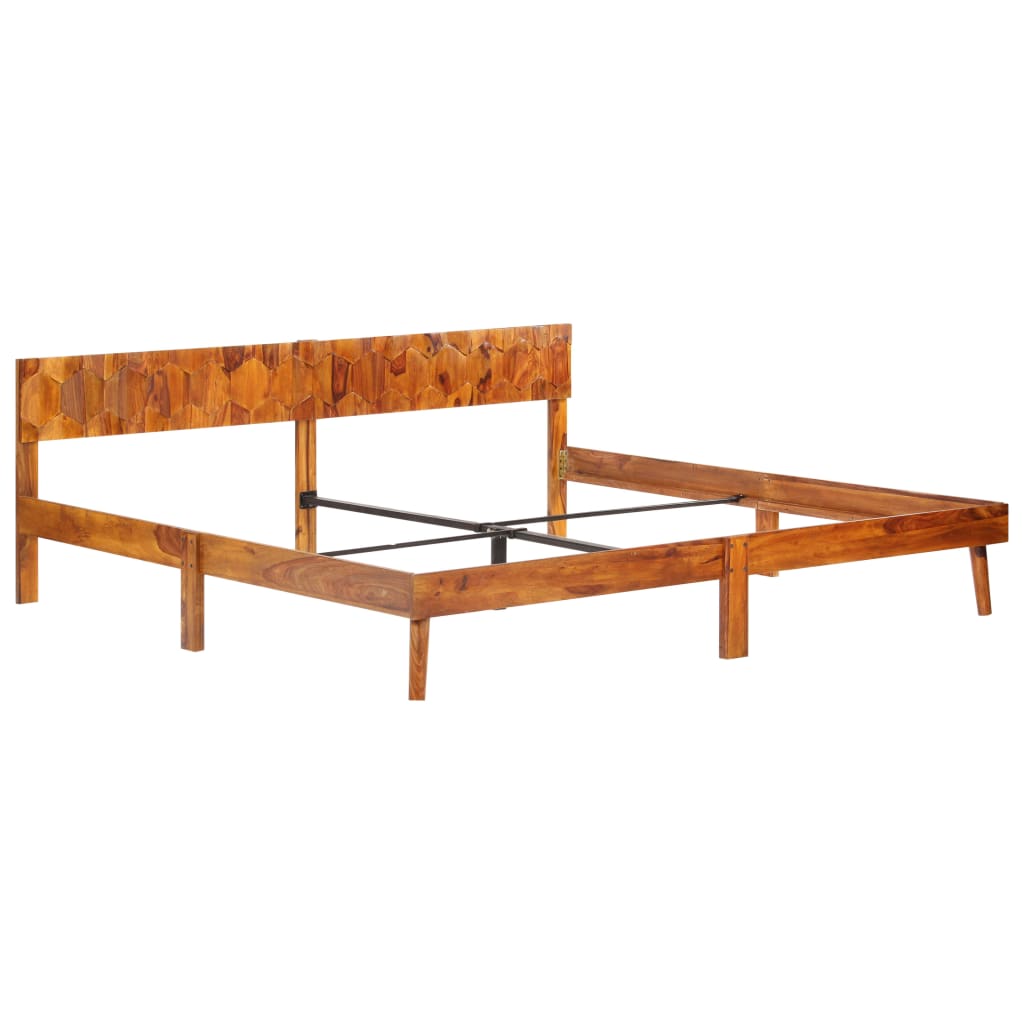 Bedframe Zonder Matras Massief Hout