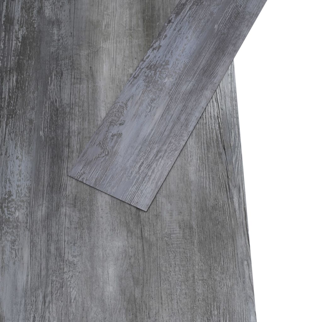 Vloerplanken Niet-Zelfklevend 4,46 M² 3 Mm Pvc Glanzend Grijs