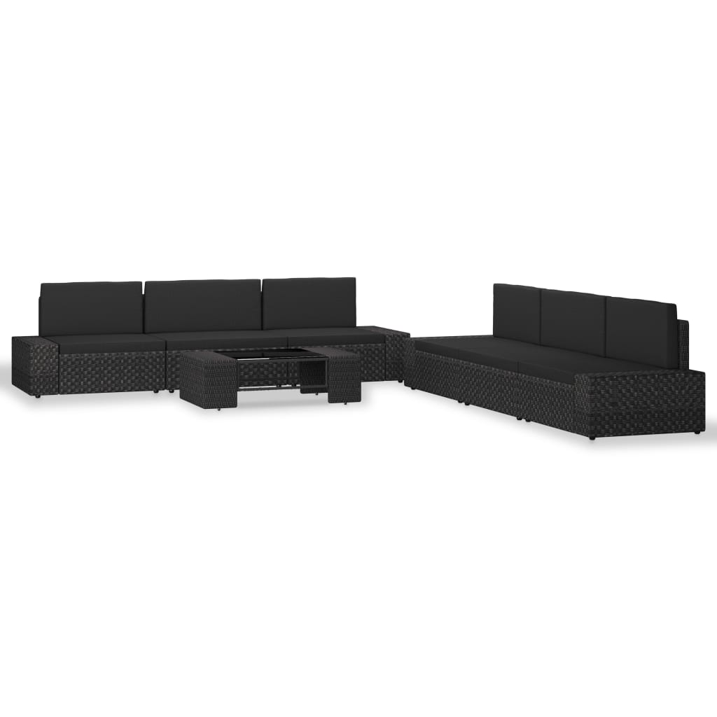 -Delige Loungeset Poly Rattan