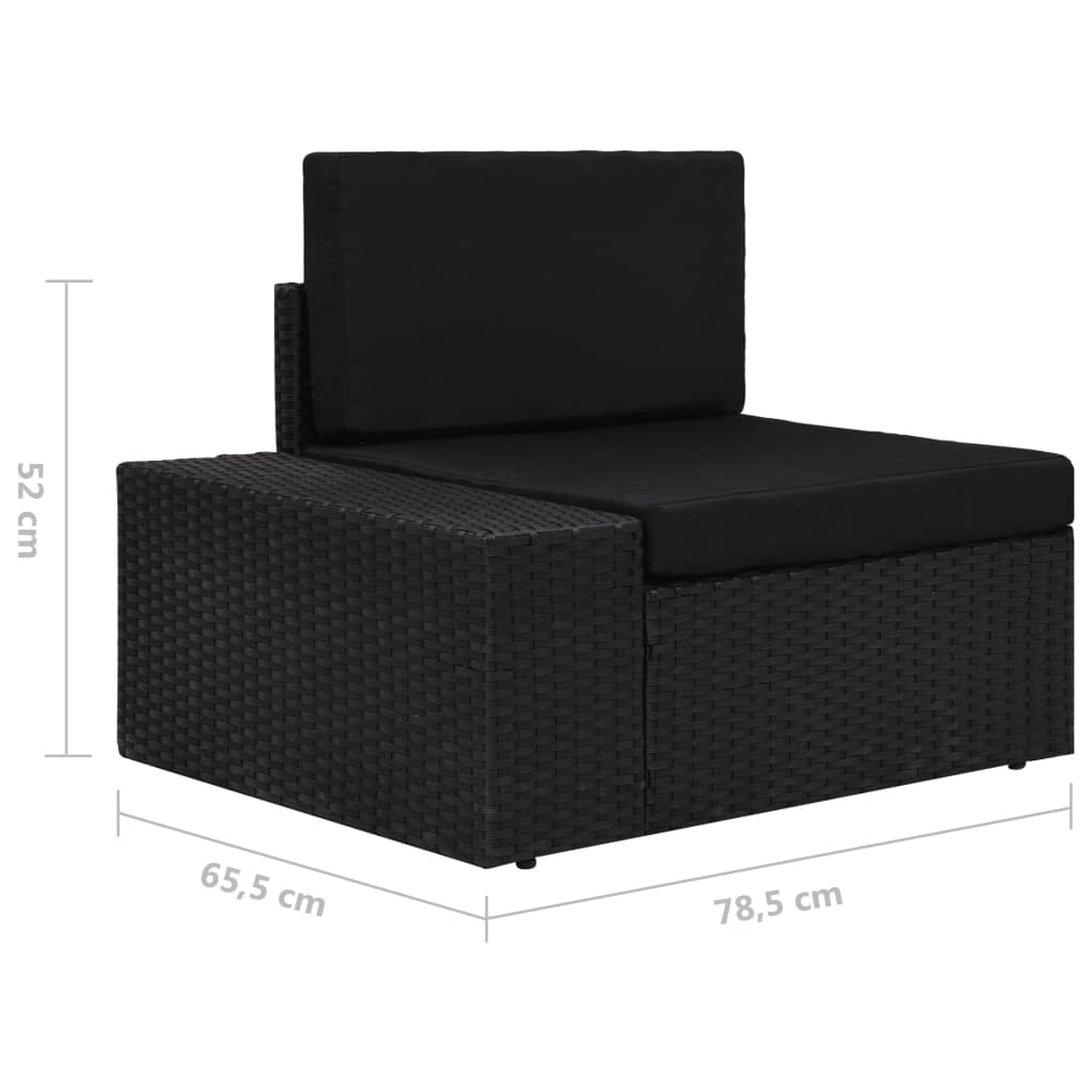 -Delige Loungeset Poly Rattan