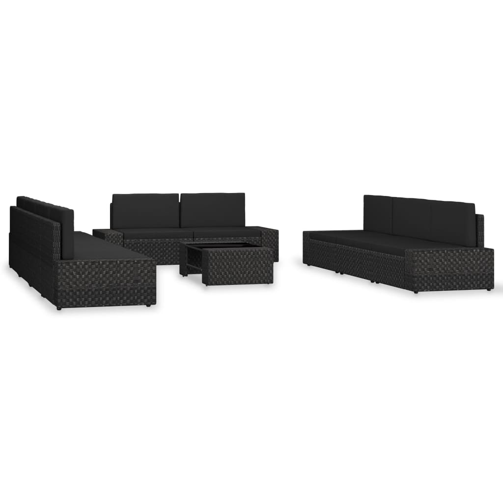 -Delige Loungeset Poly Rattan