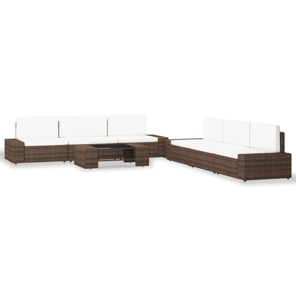 -Delige Loungeset Poly Rattan