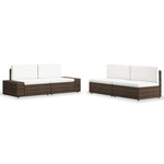 -Delige Loungeset Poly Rattan