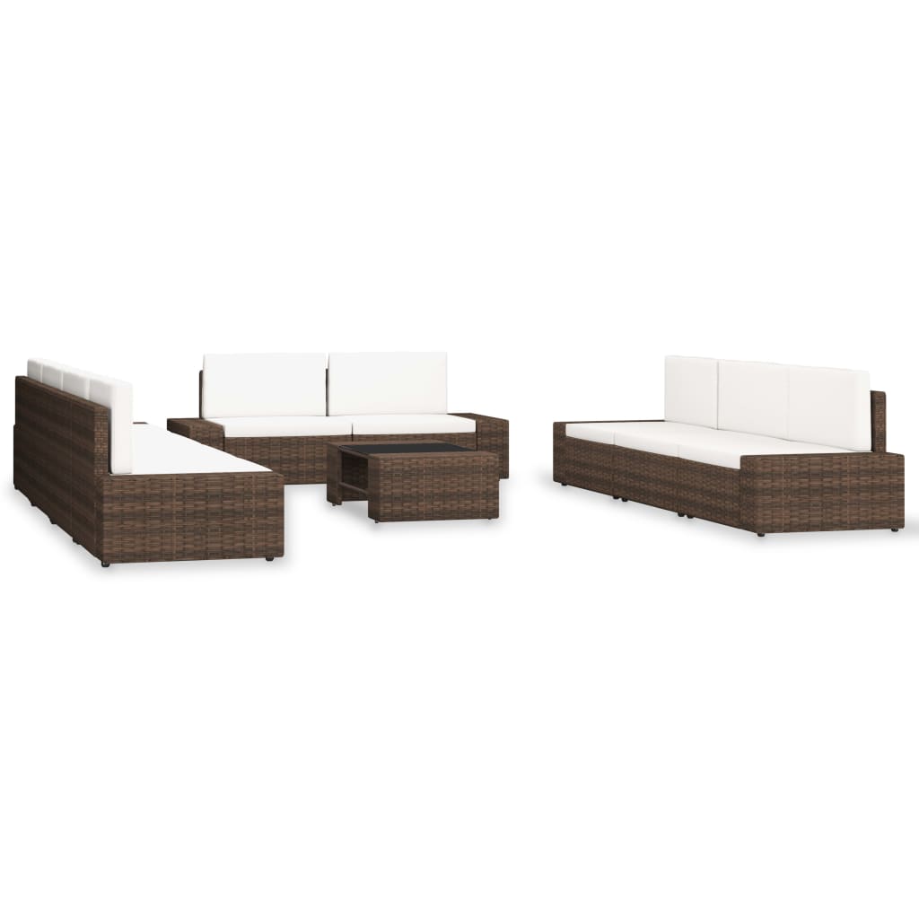 -Delige Loungeset Poly Rattan