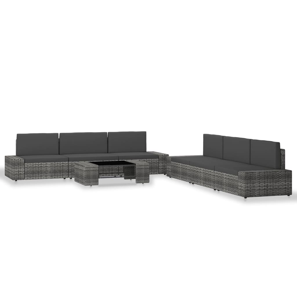 -Delige Loungeset Poly Rattan