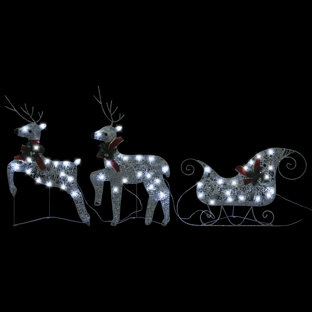 Kerstdecoratie Rendieren En Slee 60 Led's Kleurig